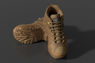 make 3d shoe animation, 3d shoe modelling,  realistic 3d shoe renders