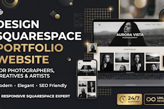 design squarespace portfolio website for photographers creatives and artists