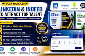 post job on linkedin, usps career recruitment flyer job board website ats hiring