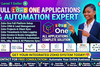setup zoho crm zoho one projects timesheets invoice books analysis automation