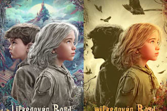 illustrate magical and colorful childrens book covers