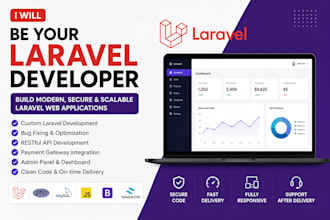 develop custom laravel website and admin panel