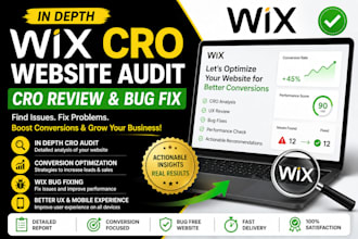 optimize your wix website with cro audit and bug fixing