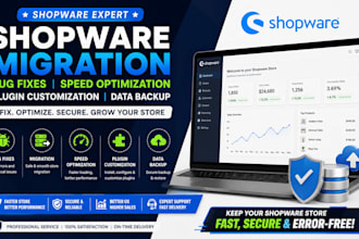 shopware migration bug fixes speed optimization plugin customization data backup