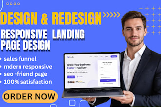 design a creative and responsive landing page