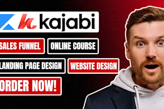 setup kajabi online course kajabi website design kajabi landing page expert