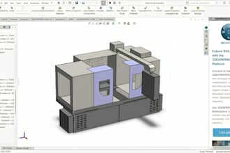 design 3d cad model for industrial machinery parts using solidwork  fusion360
