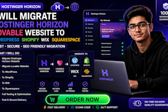 migrate hostinger horizon lovable website to wix squarespace wordpress shopify