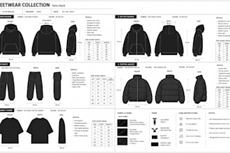 create manufacturer ready streetwear and hoodies tech packs