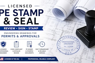 review, sign, and stamp engineering drawings as a licensed pe