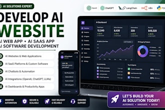 develop ai website, ai web application, ai saas app, ai software development