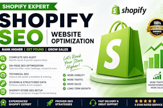 do shopify SEO website  optimization and be your shopify expert