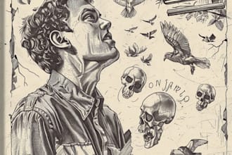 draw anything into vintage engraving ink sketch illustration