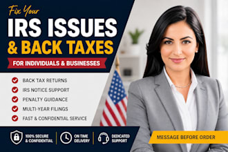 fix irs issues and file back taxes for individuals and llcs