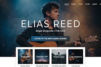 build squarespace music artist website portfolio artist website dj festival site