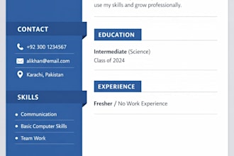 design a professional and modern resume or CV for you