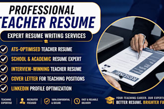 professional teacher resume and cover letter writing