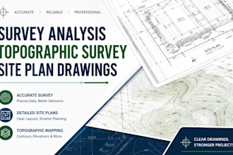 provide professional survey analysis, topographic survey and site plan drawings