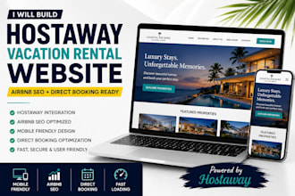 build a hostaway vacation rental website with airbnb SEO