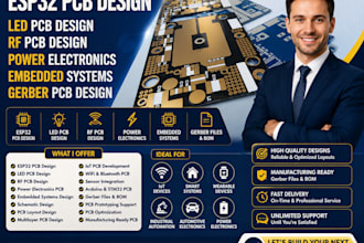 esp32 pcb design led pcb design rf pcb power electronics embedded systems gerber
