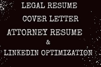 write a legal resume, lawyer resume, attorney resume and cover letter