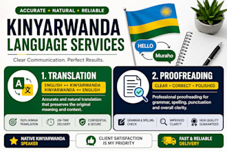 do accurate english to kinyarwanda translation manually
