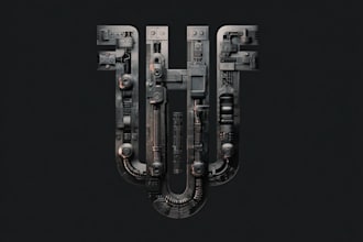 design futuristic cyberpunk logo or typography