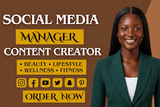 social media manager for beauty wellness salons spas brands