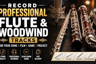 record pro flute and woodwind tracks for your song, film or soundtrack