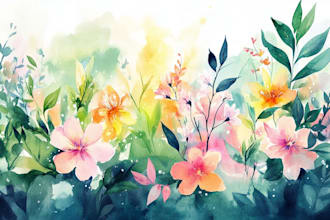illustrate anything in watercolor style