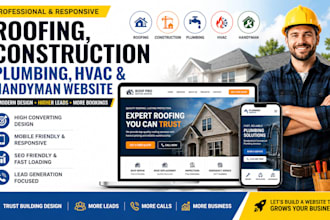 design roofing, plumbing, hvac and contractor website