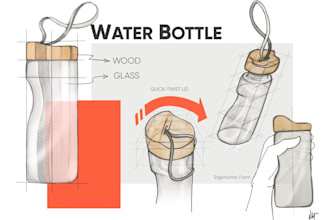create industrial design sketches and illustrations