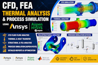 do cfd, fea, thermal analysis and process simulation using ansys and aspen hysys