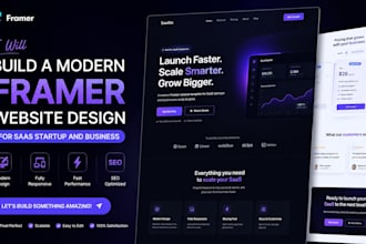 build a modern framer website design for saas startup business