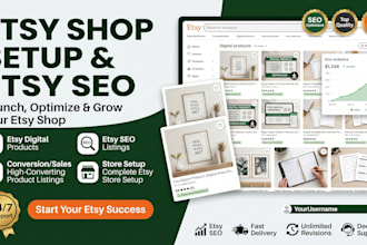 create etsy digital product etsy shop setup etsy seo etsy product listing