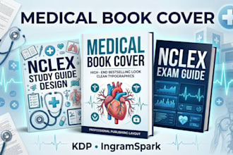 design your medical book cover or nclex study guide for KDP and ingramspark