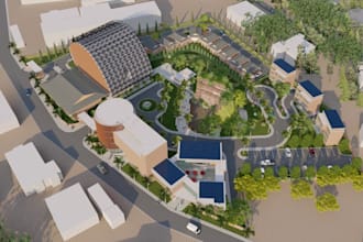 redesign commercial complex,mixed use facilities,factory model,urban development