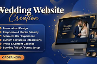 create a beautiful wedding website with rsvp, invitation and photo gallery