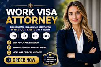 review your h1b l1 o1 or eb2 work visa application as a licensed US attorney