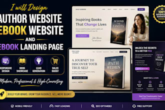 design author website  ebook website  ebook lading page ebook author website