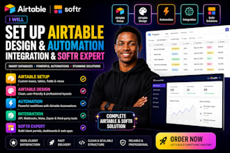 set up airtable airtable design airtable automation integration softr expert