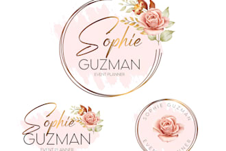 make elegant floral feminine logo for boutique or event brands