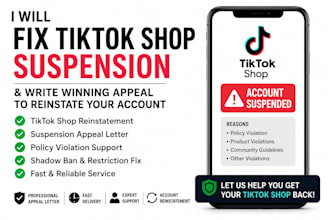 fix tiktok shop suspension and write winning tiktok reinstatement appeal letter