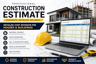 prepare detailed construction estimate for houses and buildings