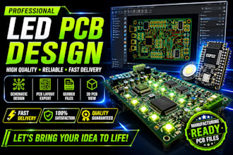 design led pcb and led driver circuit with gerber files