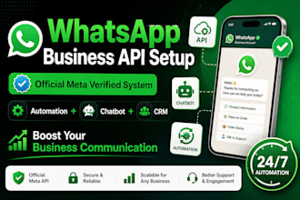 setup whatsapp business API with official meta verification and auto system
