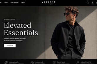design shopify clothing website, clothing store website, shopify store