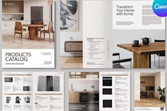 design wholesale product catalog portfolio for furniture kitchen home appliance