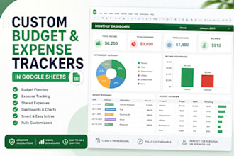 create budget and expense trackers in google sheets