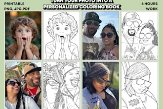 create custom coloring book pages from your pictures
